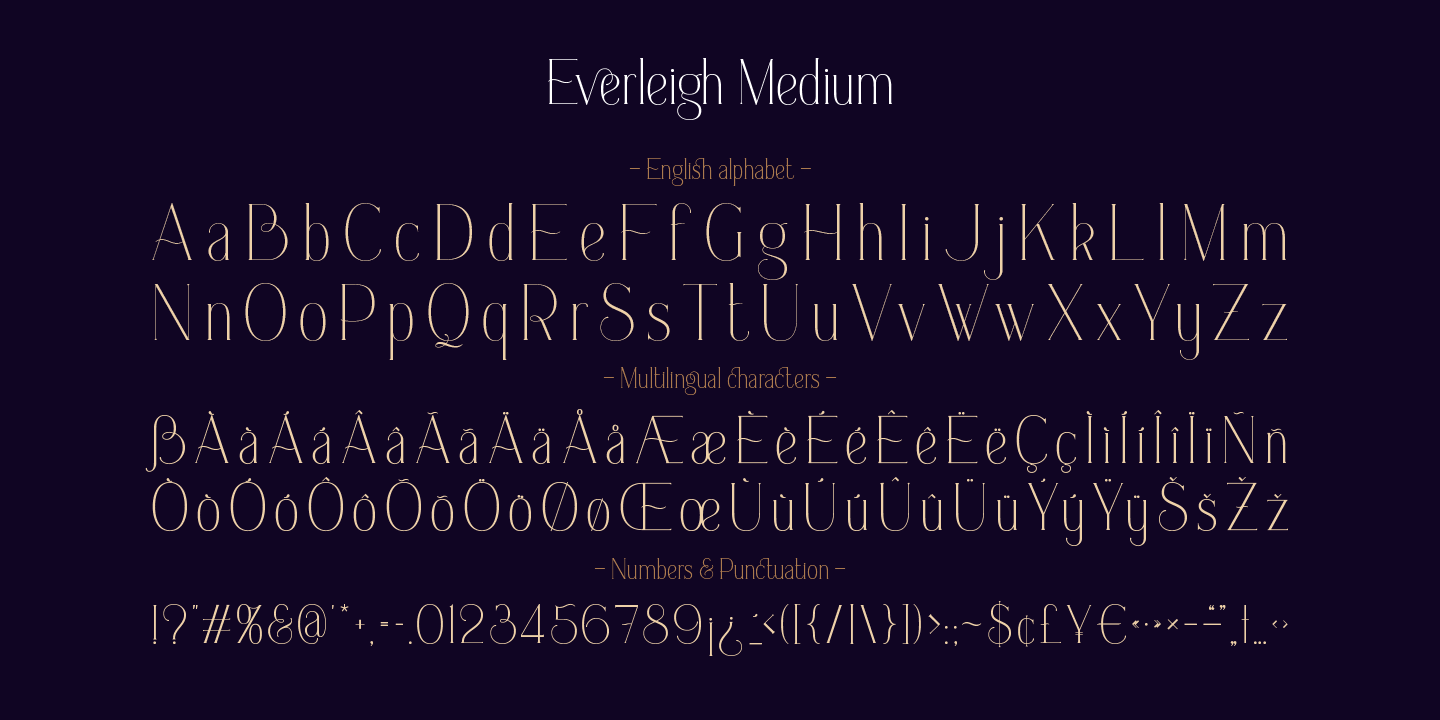 Example font Everleigh Duo #4